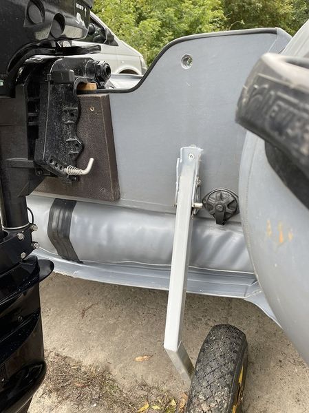 Транцеві колеса для човнів з інтерцептором КТ3И в полімерному покритті, пневматичні, пластикові втулки